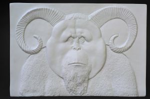 TÊTE ORANG-OUTAN-BELIER TÊTE ORANG-OUTAN-BELIER